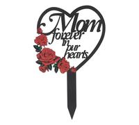 plplaaoo Marcato di palo del Memoriale Heart Elegante simpatia Resistente Decorazione di Tomba in Ferro per Il Giardino del Giardino del cimitero di Dimensioni 11,6 x 6,9 Pollici