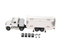 plplaaoo Modello mobile di camion in lega Giocattolo per bambini Caravan Veicolo in scala 1:50 Decorazione da collezione in lega di zinco ABS bianco 25 cm per bambini di età superiore a 8