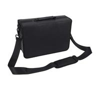 plplaaoo organizer per pennarelli in tela con cerniera di grande capacità da 80 scomparti con maniglia per il trasporto per materiali artistici per schizzi Nero 12,2 x 8,7 pollici