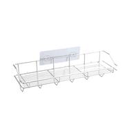 plplaaoo Organizzatore di rack per spezie di grande capacità in acciaio inossidabile montato montato sullo spazio per il bagno con ganci per l'organizzatore di archiviazione della doccia