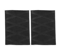 plplaaoo Overgrip per racchetta da tennis, antiscivolo, termorestringente, in poliolefina, per racchette da ping pong, racchette orizzontali, canna da pesca, 2 pezzi, 90 x 61 mm (nero)