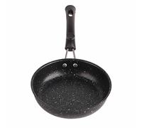 plplaaoo Padella in acciaio inossidabile antiaderente con manico ergonomico per una conduzione del calore rapida e uniforme, cottura sana senza olio, pancetta, bistecca, cipolla (18 cm)