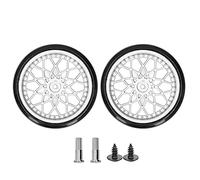 plplaaoo Parti accessorie di Ricambio per aggiornamento ASSE Ruota Ruota RC Pneumatici stabili e durevoli ad Alte Prestazioni Battistrada Liscio Deriva Potenziata Kit di Installazione (Argento)