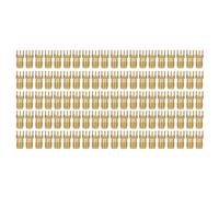 plplaaoo PRESA BASE FEMMINA SMA 100 PZ ADATTATORE CONNETTORE RF A 4 PIN AD ALTE PRESTAZIONI LARGA LARGHEZZA DI BANDA PER GPS ROUTER HOTSPOT WIFI MATERIALE IN RAME SENZA OSSIGENO