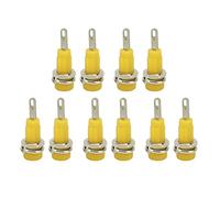 plplaaoo Presa jack a banana 2 mm Adattatore per spina estesa con trasmissione stabile ad alta precisione per strumenti elettronici Attrezzature industriali Materiale in ottone 10 pezzi (Giallo)