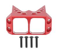 plplaaoo Protezione del servosterzo in Lega di Alluminio SOA, Copertura Protettiva anodizzata CNC, Parte di aggiornamento per Auto RC cingolata 1/10 Cheeter Rig Rock Bouncer Capra RR10 (Rosso)