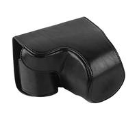 plplaaoo PU Leather Camera Case Bag Vintage Style Compact Protective Cover for A6000 A6300 A6400 16 50mm Lens Brown Coffee Black (Nera)