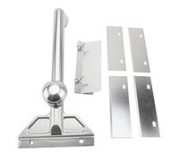 plplaaoo Riduci di Raschietto in Acciaio Inossidabile in Acciaio Inossidabile Manico ergonomico Lungo Le Lame di Sostituzione del Raschietto Piatto in Alluminio in Alluminio Incluse per