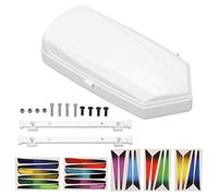 plplaaoo Scatola portaoggetti per valigia bagagliaio per tetto auto RC Plastica ABS premium durevole e leggera per accessori per auto telecomandati 1/10 1/8 SCX10 90046 G500 G63 (Bianca)