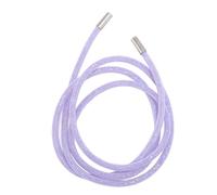 plplaaoo Scintillio cordoncino con filo bianco mesh sequestro luccicante corda rotonda per abbigliamento con cappuccio pantaloni della tuta per scarpe 138 cm (Paillettes viola chiaro)