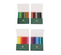 plplaaoo Set di 80 matite colorate in legno, professionali, per disegno, vibranti, sfumabili, a base di olio, per artisti, adulti, bambini, principianti, kit artistico da 80 pezzi,