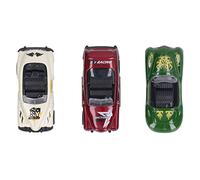 plplaaoo Set di giocattoli per auto tiranti indietro Materiale ABS in lega di zinco ad alta simulazione, nessuna batteria richiesta per parco giochi per bambini 3 pezzi