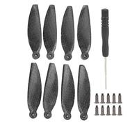 plplaaoo Sostituzione della pala dell' in fibra di carbonio Alta efficienza Durevole Vola silenziosa Forte potenza stabile per Mini 2 Drone Nero 58x15mm 8 pezzi
