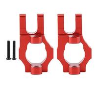 plplaaoo Supporto anteriore sinistra destra parte di aggiornamento durevole lavorazione CNC di precisione sostituzione del metallo per RC 1/12 Wl Toys 12428 12423 12628 Crawler Car Rosso (Rossa)