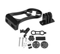 plplaaoo Supporto per computer da bicicletta Staffa multifunzionale in lega di alluminio per accessori da ciclismo CatEye Estensione manubrio leggera e resistente (Nera)