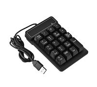 plplaaoo TASTIERA NUMERICA CABLATA 19 TASTI USB PLUG AND PLAY DESIGN ERGONOMICO A PROVA DI SCHIZZI PER CONTABILITÀ D'UFFICIO NERO 1,5M