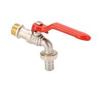 plplaaoo Valvola dell'Acqua Bibb Filed Maschio in Ottone G1/2in Ingresso G3/4in Outlet Anti corrosione Pesante Good Sealing per l'irrigazione del Giardino della Lavatrice