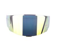 plplaaoo Visiera per casco moto Lente protettiva Materiale PC premium Bottone a pressione regolabile Protezione UV per accessori per caschi integrali NFR NX (Nastro d'oro)