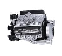plplaaoo WW V8 Engine Building Resina V8 Modello di motore per auto Display da tavolo Ornamento Decorazione domestica per adolescenti Adulti EEE (Nera)