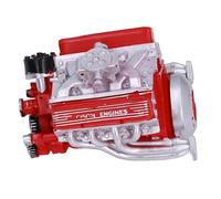 plplaaoo WW V8 Engine Building Resina V8 Modello di motore per auto Display da tavolo Ornamento Decorazione domestica per adolescenti Adulti EEE (Rossa)
