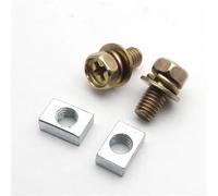 PLQAWRBT Set di 10 viti e dadi universali per terminali batteria di moto, scooter, ATV e moto da cross, misure M5x10mm e M6x12mm, per batterie da 4-7 Ah. Compatibilità universale.(Silver,M5)
