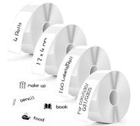 PlsMupn 4 Rotoli Etichette Adesive Termiche 12 x 40 mm, Nastro per Etichette Termiche Impermeabile Compatibili con P15/P12/D30/Q30/Q31/Q30S, 160 Nastri/Rotolo, per Case, Cucine, Uffici, Scuole