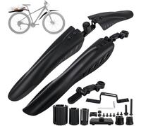 PlsMupn Parafango Bici, Universale Regolabile Parafanghi Bici, Sgancio Rapido Parafanghi MTB, Parafanghi Bici Anti-Splash per Mountain Bike/Corsa MTB da 24-28 Pollici