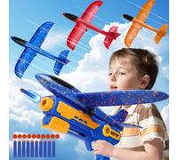 PLSOPPKG Aeroplano Giocattolo Bambini, Giocattoli Lanciatore Aereo Polistirolo per Bambini, Regalo Natale Aereo Giocattolo, All'aperto Regali per Ragazzi e Ragazze 3-10 Anni