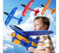 PLSOPPKG Aeroplano Giocattolo Bambini, Giocattoli Lanciatore Aereo Polistirolo per Bambini, Regalo Natale Aereo Giocattolo, All'aperto Regali per Ragazzi e Ragazze 3-10 Anni