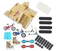 PLSOPPKG Kit di Rampe per Skateboard, kit da Allenamento con dita, Mini Skateboard da Dita con Rampa, Finger Skateboards Rampa, per Skateboard, Skateboard, moto, Scooter e molto altro (8 parti)