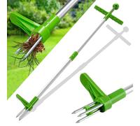 Plstod Estirpatore Erbacce, Estirpatore Erbacce Manuale Lungo 100cm, Sarchiatore Manuale con 3 Artigli e Pedale, Attrezzi Giardinaggio Rimuovere Efficacemente Le Fiori e Piante dal Giardino