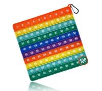 Plstod Mini Pop It, Fidget Toys, Silicone Antistress Bambini, Giocattolo Antistress Push Pop 10 x 10 Palline, Popit Gioco Sensoriale Educativi Matematica Push Pop Bubble per Adulti e Bambini
