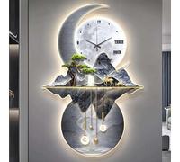 PLSZLL Quadro da Parete con Pesci Koi Cinesi e Luce LED, Scultura murale 3D Moderna, per Decorazioni orientali per la casa, Nove Quadri con Pesci Koi per la casa e L'Ufficio, 002, 100 150 cm