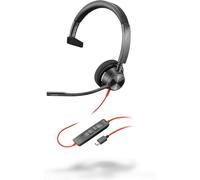 Cuffie monofoniche USB-C Poly Blackwire 3310 nere + adattatore USB-C/A