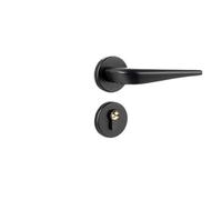 PLTMGHVF Serratura antifurto silenziosa con chiave for maniglia della porta(Black set)