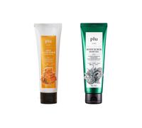 plu - Soft Facial Scrub Honey & Sugar - 100g (1ea) & Body Scrub - 200g - Berry Mix (1ea) Set