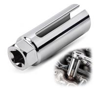 Pluc Chiave per sonde lambda da 22 mm, bussola Cr V da 1/2" con intaglio | Apertura laterale per cavo del sensore, bussola da 22 mm con azionamento da 1/2" per sonde lambda compatibili