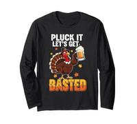 Pluck It Let's Get Basted Gioia del Ringraziamento Maglia a Manica