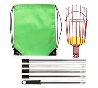 Plucker telescopico portatile per frutta con manico ergonomico per raccogliere alberi per avocado pera mandarino avocado raccolta frutta raccoglie telescopico Plucker allungabile