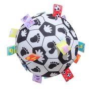 Plüsch Rasselball - Weicher Sensorischer Spielball Mit Texturen, Kontrastreiche Farben, Integrierte Rassel | Frühpädagogisches Motorikspielzeug Für Babys Kleinkinder Zuhause Spielen Lernen