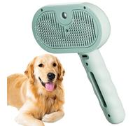 Plufura Spazzola per cani, Sniffyuniverse Steam Dog Brush Cat Washer Grooming Shampoo vapore, Pet 3 in 1 Spray Hair Removal Comb con serbatoio dell'acqua e pulsante di rilascio (verde)