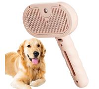 Plufura Spazzola per cani, Sniffyuniverse Steam Dog Brush Cat Washer Grooming Shampoo vapore, Pet 3 in 1 Spray Depilazione Pettine con serbatoio dell'acqua e pulsante di rilascio (rosa)