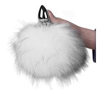 Plug a coda di coniglio, plug in metallo, plug anale in acciaio inossidabile, coda di gatto fantasy, plug, dildo bondage, cosplay sexy, cosplay erotico, giocattolo sessuale, uomo donna, bianco/grigio