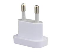 Plug Adapter, Charger Converter, Us to European Portable Adapters with Overload Protection 2.6 inches, Travel Plug for Business Trips, Study Abroad, Hotel, Backpacking - White