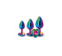 Plug anal con pietra a cuore kit butt mini medio maxi dilatatore set indossabile