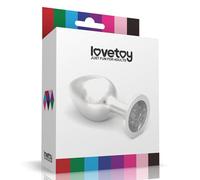 PLUG ANAL METAL ROSEBUD CLASSIC CON JOYA TRANSPARENTE TALLA L