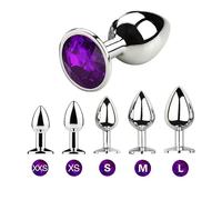 Plug anale 1 pz metallo plug anale base gioielli giocatore principiante per giocatore senior 5 dimensioni g-spot butt plug massaggio giocattoli del sesso