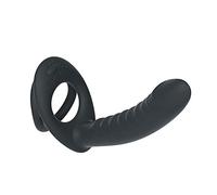 Plug anale 10 frequenza doppia penetrazione anale plug dildo butt plug vibratore strap on plug giocattoli adulti del sesso coppie (senza telecomando)