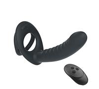 Plug anale 10 Frequenza Doppia Penetrazione Plug anale Dildo Butt Plug Vibratore Strap On Plug Giocattoli adulti del sesso Coppie (con telecomando)