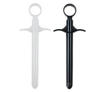Plug anale 10 ml di olio lubrificante iniettore strumenti puliti plug anale blocco del culo dilatatore prostata giocattoli del sesso prodotti per adulti erotico (A-bianco e nero)